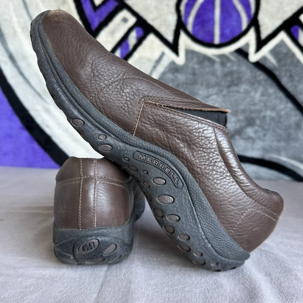 Size 12 - Merrell Jungle Moc Leather Mahogany‎ Brown Shoes Loafers J63883 Men's